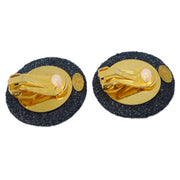 Chanel Gray Button Earrings Clip-On 94A