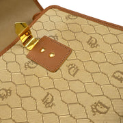 Christian Dior Beige Honeycomb Shoulder Bag