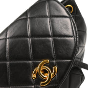 Chanel 1996-1997 Black Lambskin Large Duma Backpack