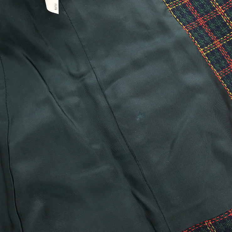 Yves Saint Laurent Setup Suit Jacket Skirt Navy #36