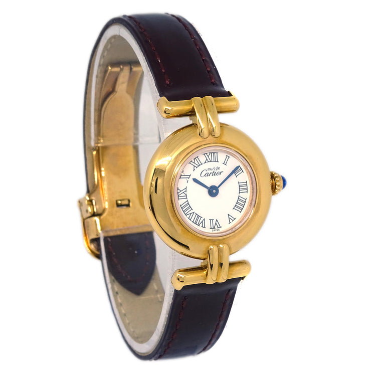 Cartier Ref.W1011554 Must Colisee Quartz Watch 925 Bordeaux