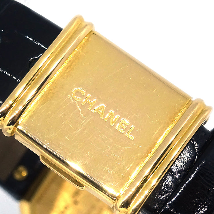 Chanel * Premiere X.H.13413 Quartz Watch 18KYG Crocodile