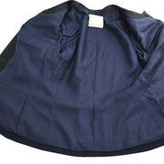 Chanel Setup Suit Jacket Skirt Navy #34