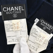 Chanel Setup Suit Jacket Skirt Navy #34