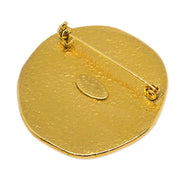 Chanel Medallion Sun Brooch Pin Gold 94A