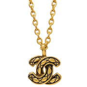 Chanel Gold CC Pendant Necklace 3858