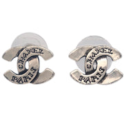 Chanel CC Silver Piercing Earrings 99A