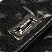 Chanel 2005-2006 Black Lambskin Mademoiselle Lock Shoulder Bag