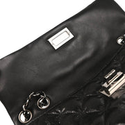 Chanel 2005-2006 Black Lambskin Mademoiselle Lock Shoulder Bag