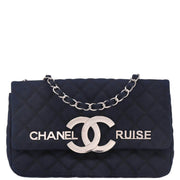 Chanel 2008-2009 Navy Canvas Cruise Line Shoulder Bag