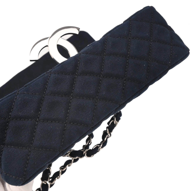 Chanel 2008-2009 Navy Canvas Cruise Line Shoulder Bag