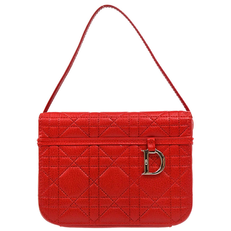 Christian Dior 2007 Red Cannage Vanity Handbag