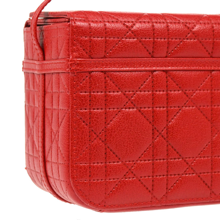 Christian Dior 2007 Red Cannage Vanity Handbag