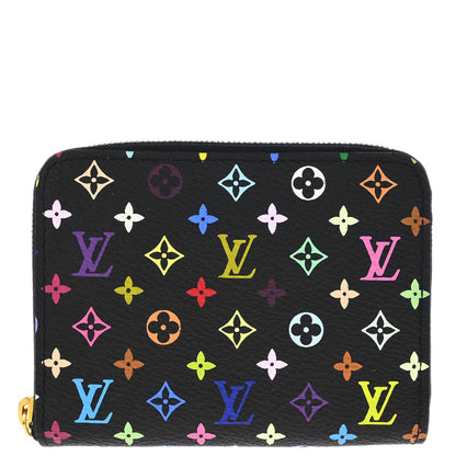 Louis Vuitton 2012 Black Multicolor Zippy Coin Purse Wallet M93740