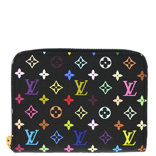 Louis Vuitton 2012 Black Multicolor Zippy Coin Purse Wallet M93740