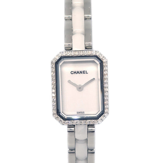 Chanel Premiere H2132 Quartz Watch Ceramic SS Diamond