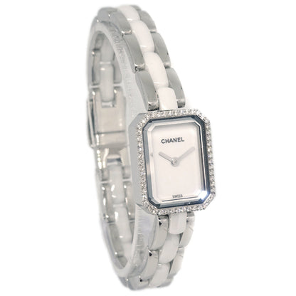 Chanel Premiere H2132 Quartz Watch Ceramic SS Diamond