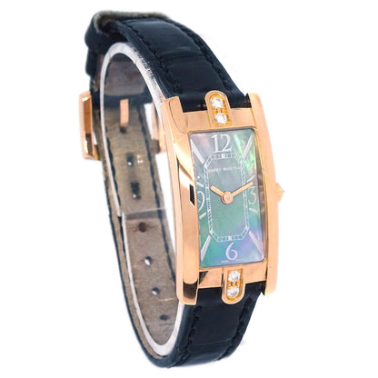 Harry Winston * Ref.332LQRL Avenue C Quartz Watch 18KPG Black