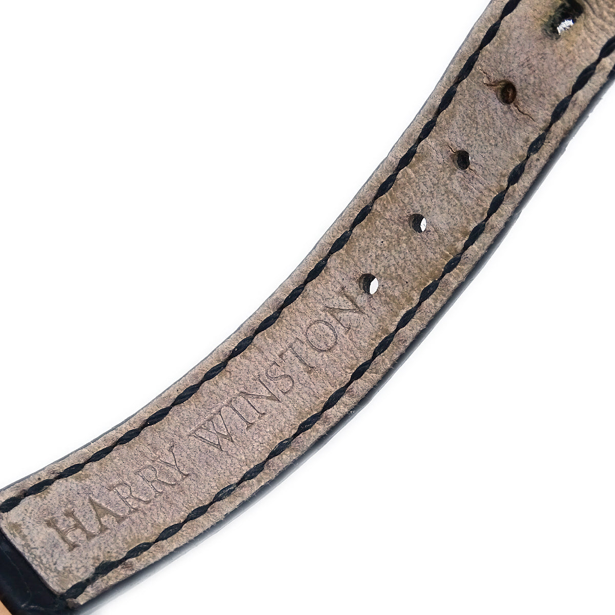 Harry Winston * Ref.332LQRL Avenue C Quartz Watch 18KPG Black