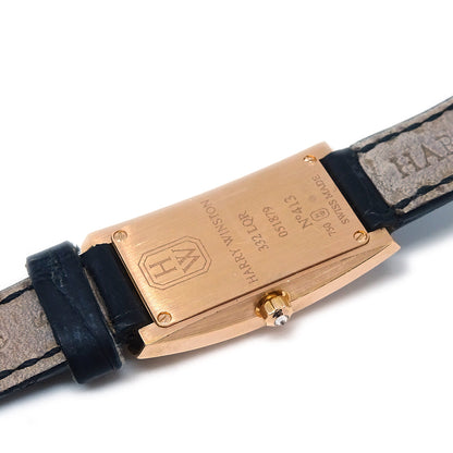 Harry Winston * Ref.332LQRL Avenue C Quartz Watch 18KPG Black