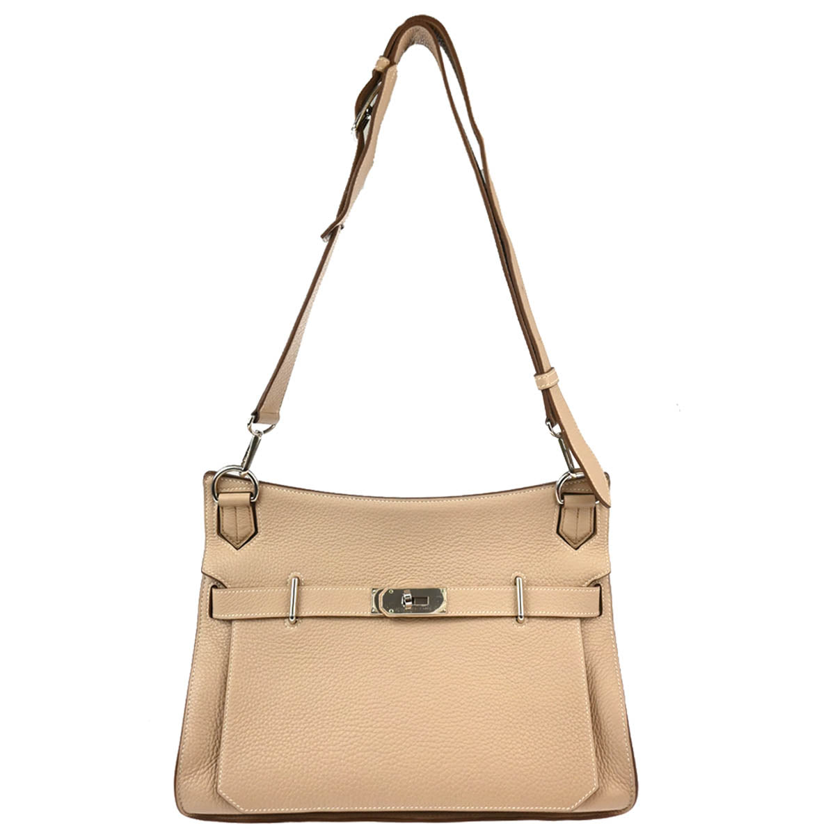 Hermes 2013 Argile Taurillon Clemence Jypsiere 34 Shoulder Bag