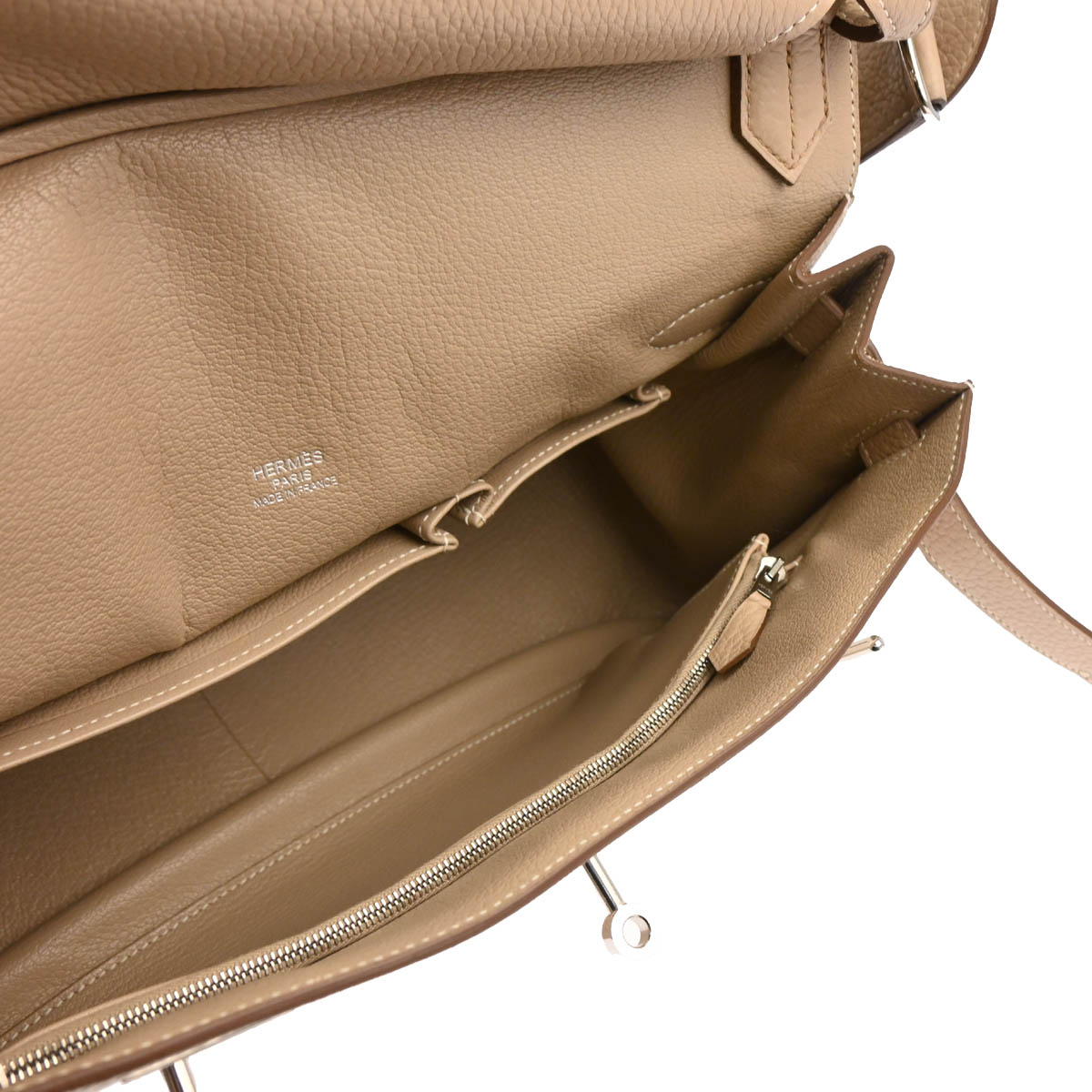 Hermes 2013 Argile Taurillon Clemence Jypsiere 34 Shoulder Bag