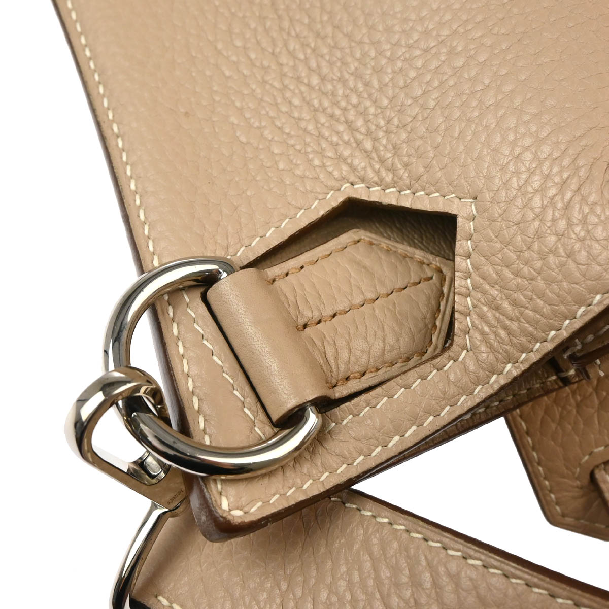 Hermes 2013 Argile Taurillon Clemence Jypsiere 34 Shoulder Bag