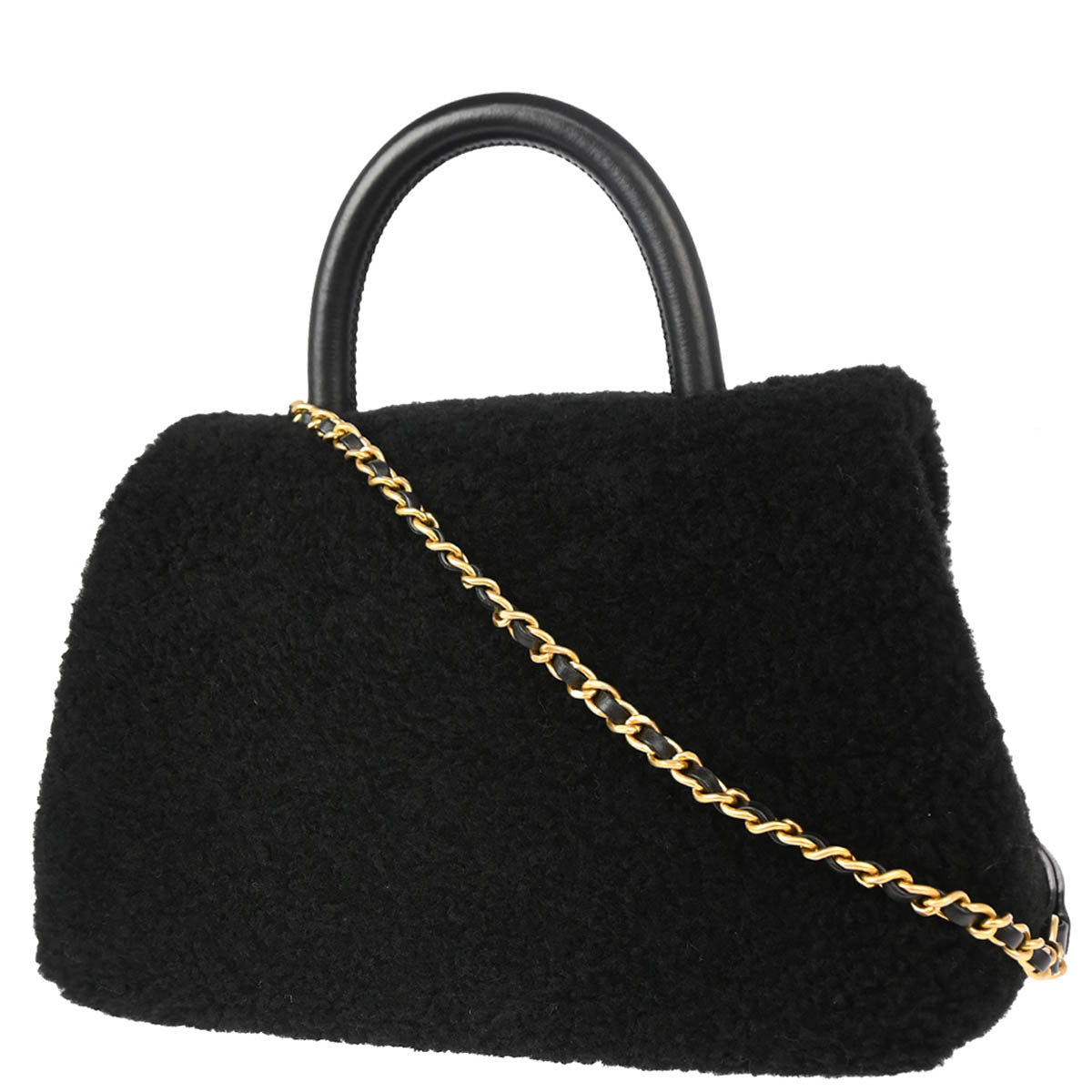 Chanel 2017 Black Mouton 2way Shoulder Handbag