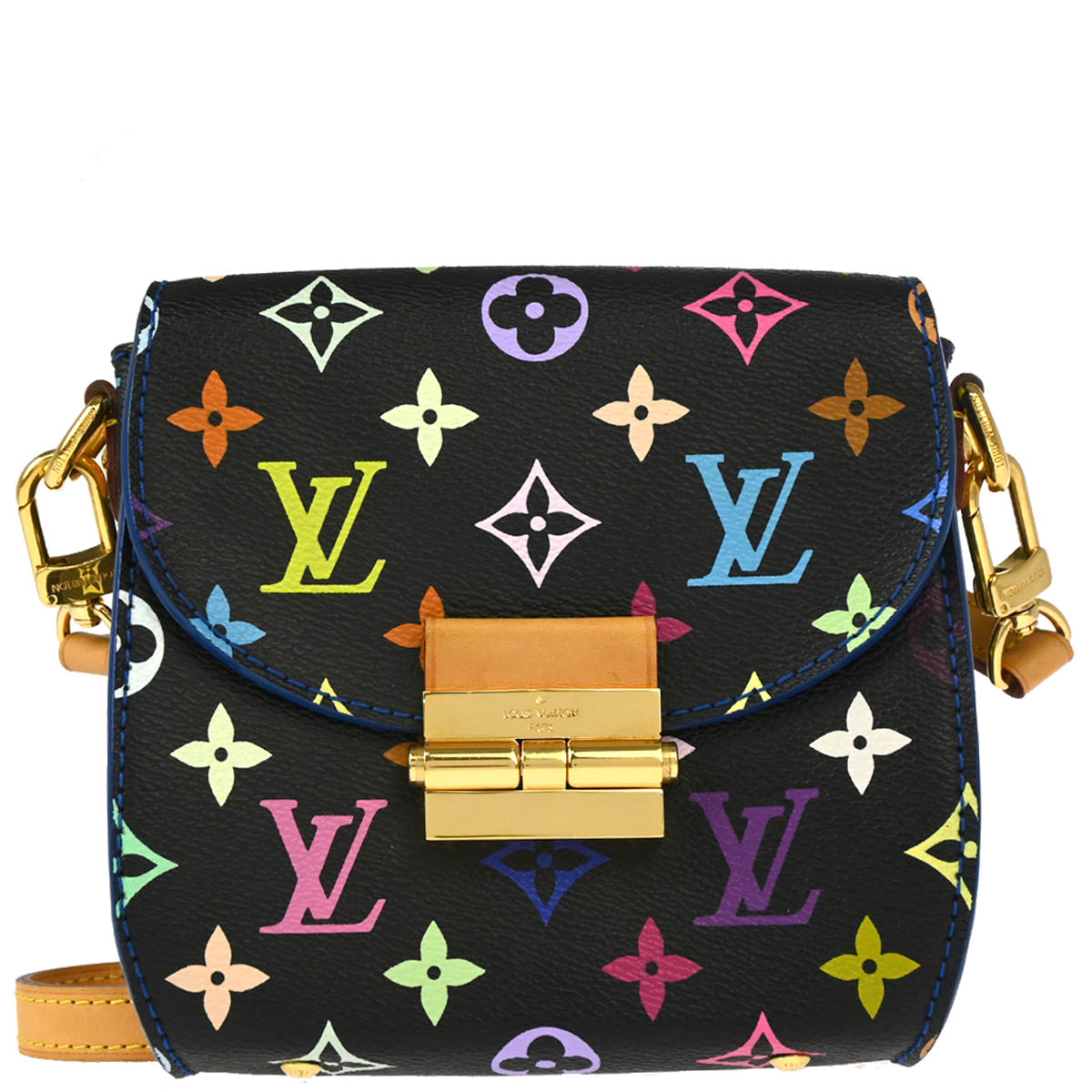 Louis Vuitton 2012 Black Multicolor Heart Breaker Shoulder Bag M40659