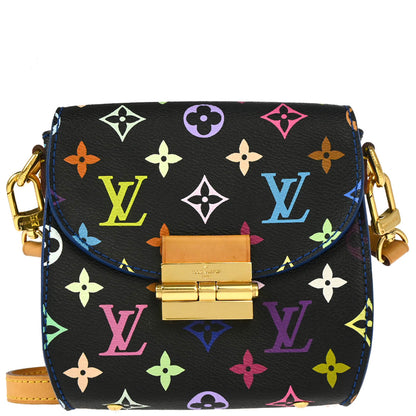 Louis Vuitton 2012 Black Multicolor Heart Breaker Shoulder Bag M40659