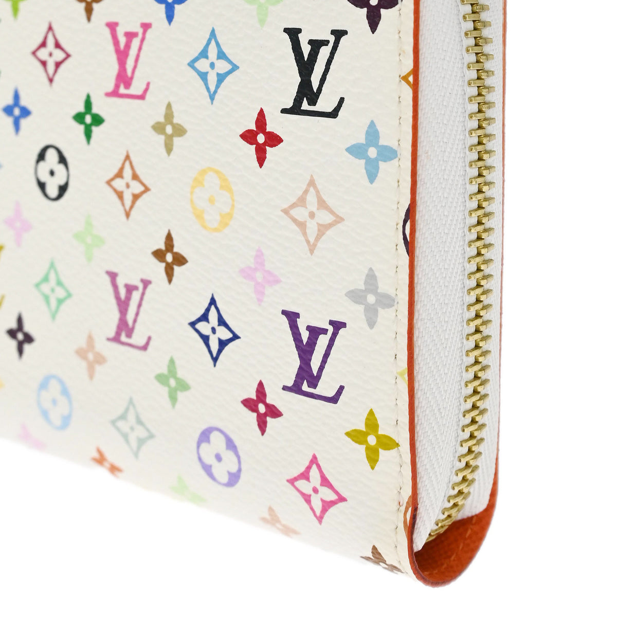 Louis Vuitton 2012 White Multicolor Zippy Wallet M60274