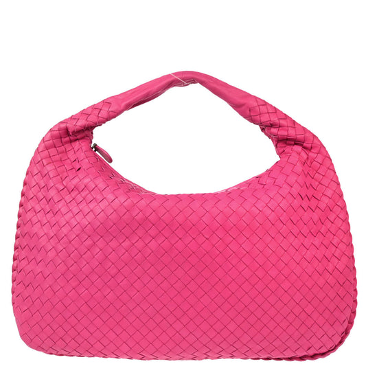 Bottega Veneta Pink Intrecciato Hobo Handbag