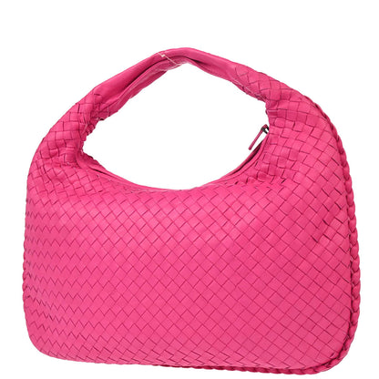 Bottega Veneta Pink Intrecciato Hobo Handbag