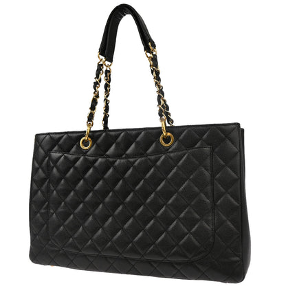 Chanel 2013-2014 Black Caviar Grand Shopping Tote GST XL Handbag