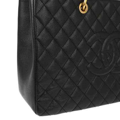 Chanel 2013-2014 Black Caviar Grand Shopping Tote GST XL Handbag