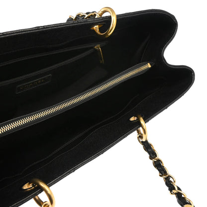 Chanel 2013-2014 Black Caviar Grand Shopping Tote GST XL Handbag