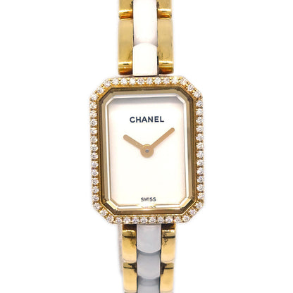 Chanel Premiere H2435 Quartz Watch Ceramic 18KYG Diamond