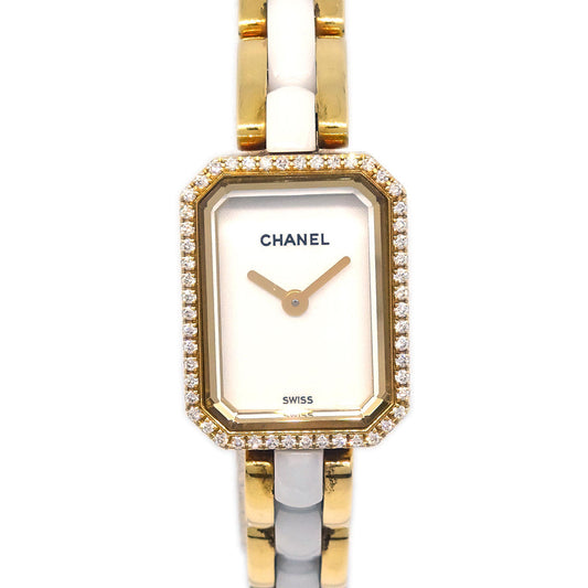 Chanel Premiere H2435 Quartz Watch Ceramic 18KYG Diamond