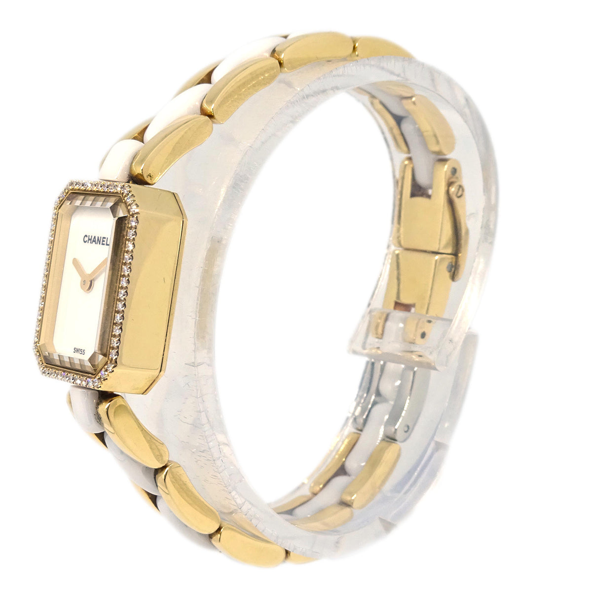 Chanel Premiere H2435 Quartz Watch Ceramic 18KYG Diamond