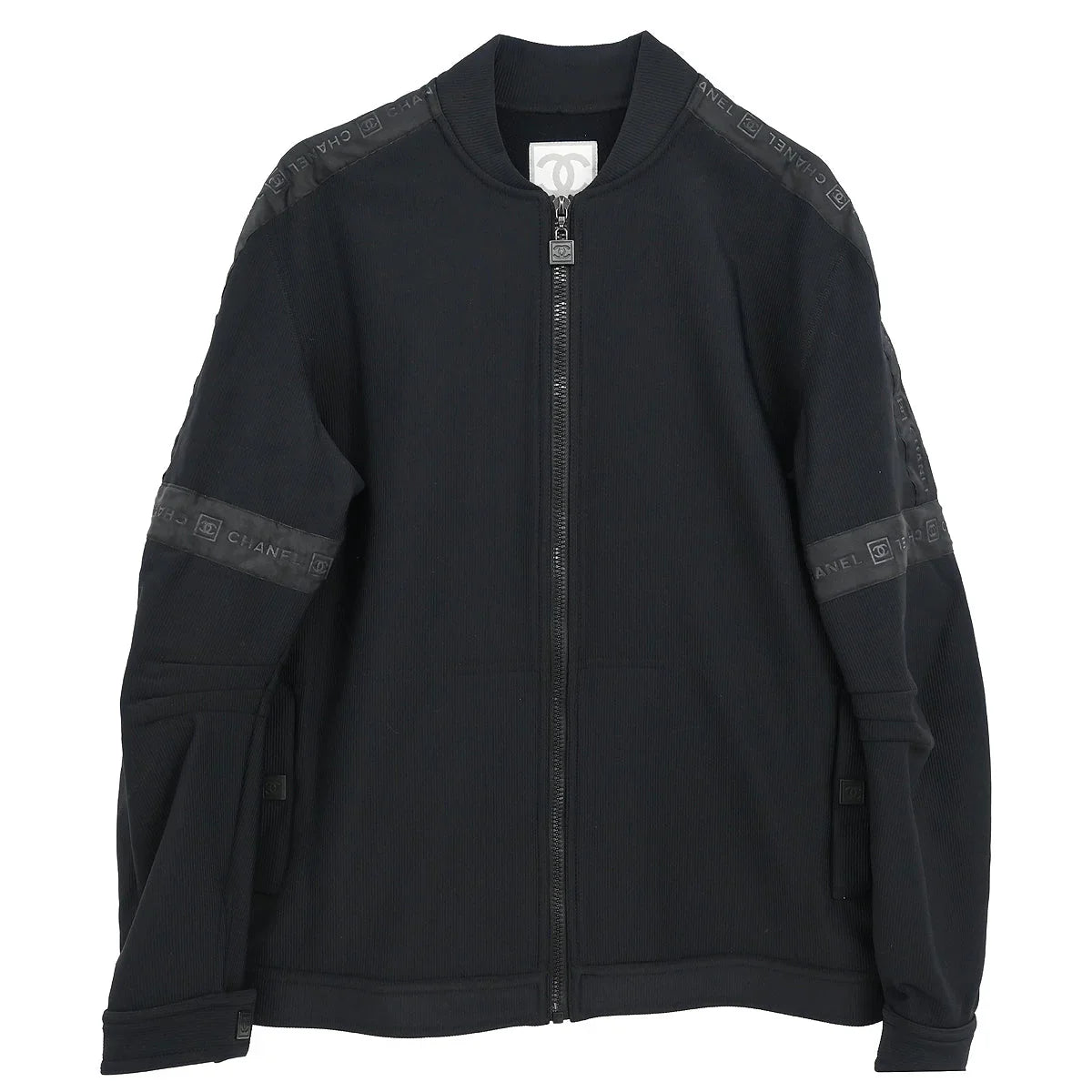 Chanel 2004 Sport Line Zip Up Jacket Black #40