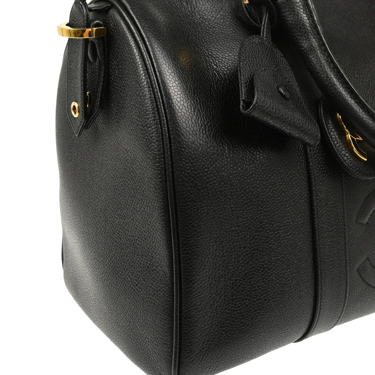 Chanel 1994-1996 Black Caviar 2way Shoulder Handbag
