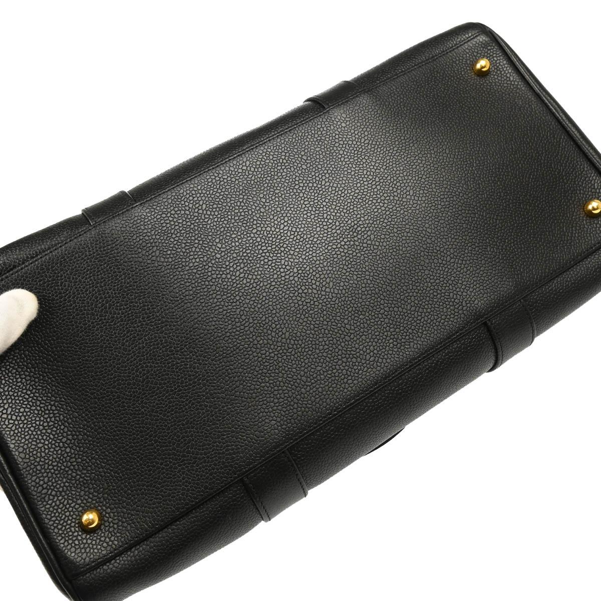 Chanel 1994-1996 Black Caviar 2way Shoulder Handbag
