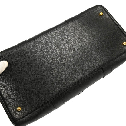 Chanel 1994-1996 Black Caviar 2way Shoulder Handbag