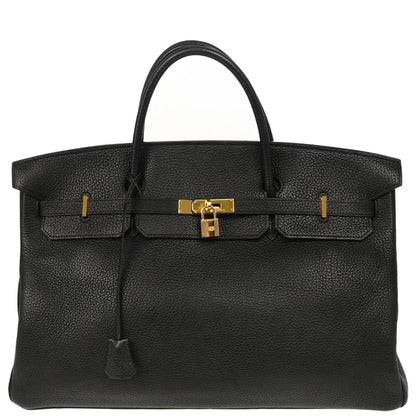 Hermes 2001 Black Togo Birkin 45 Handbag