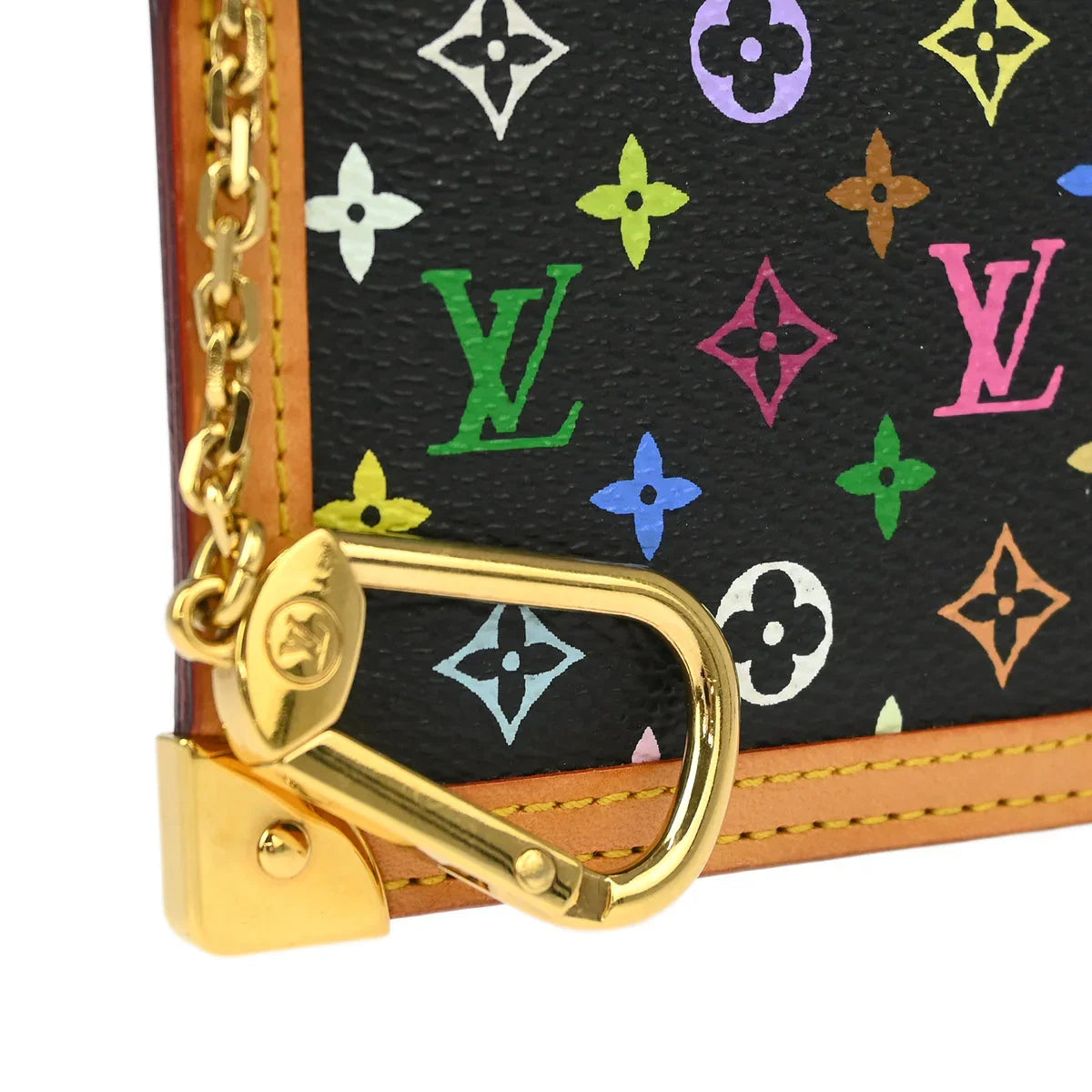Louis Vuitton 2005 Multicolor Pochette Cles Coin Case Wallet M92654