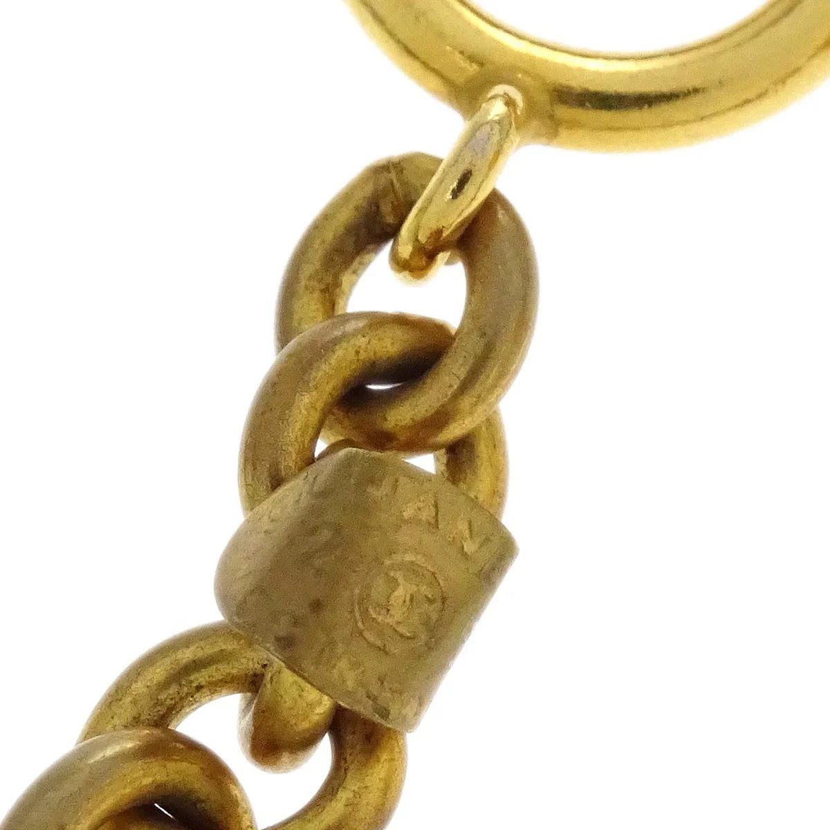 Chanel Teardrop Gold Chain Pendant Necklace 25 1990