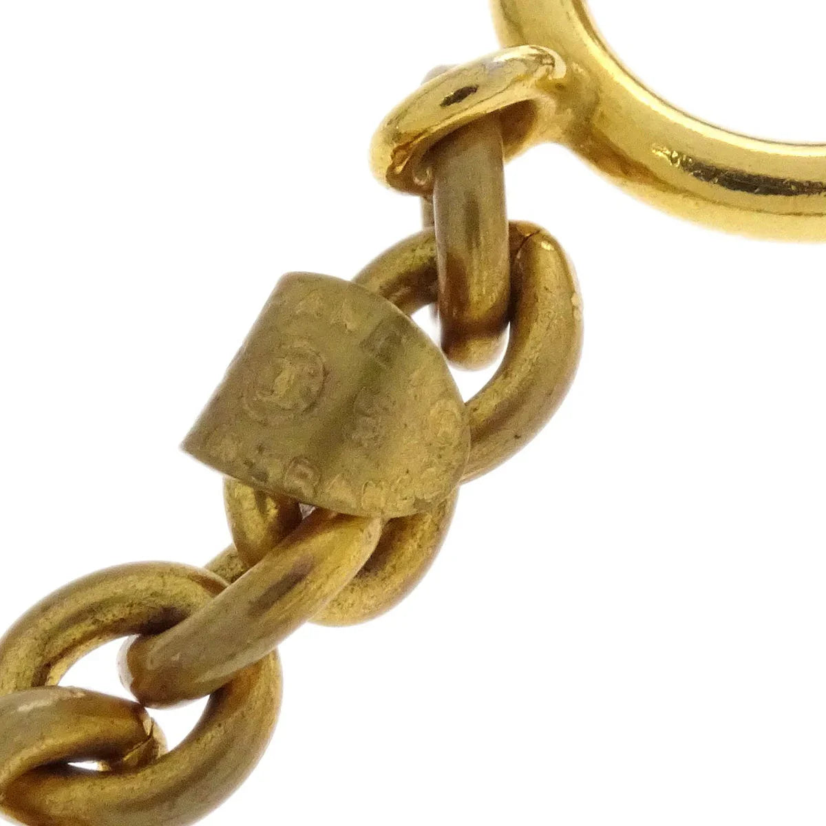 Chanel Teardrop Gold Chain Pendant Necklace 25 1990