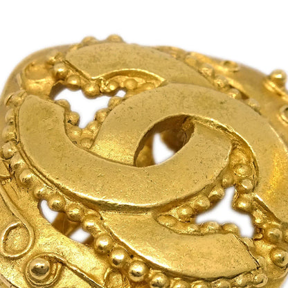 Chanel Rhombus Earrings Clip-On Gold 96A