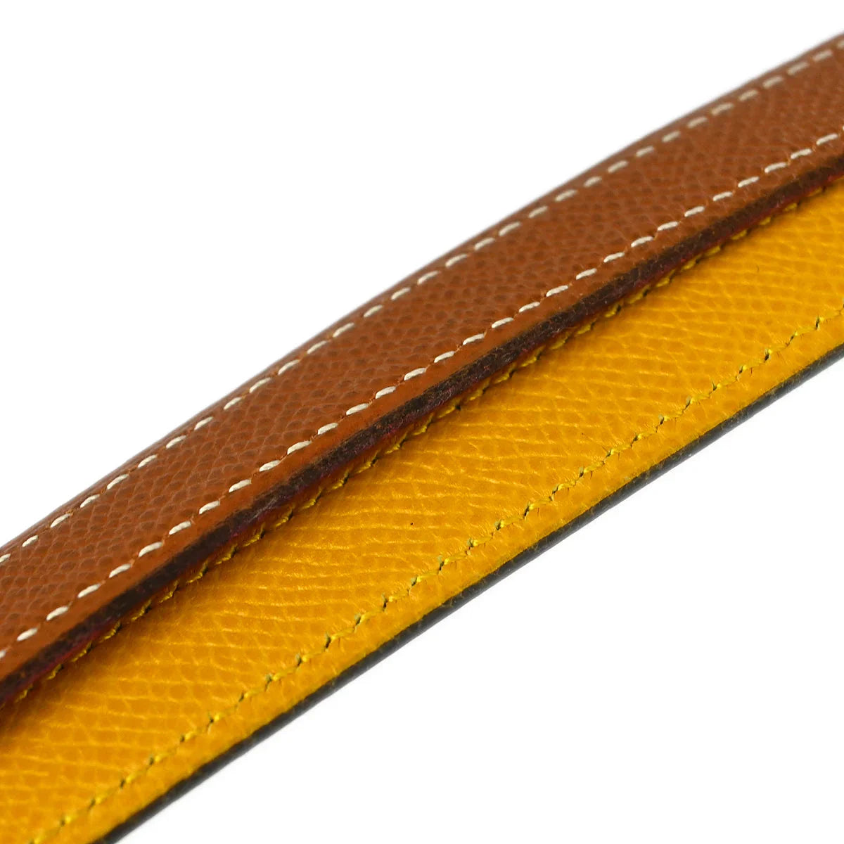Hermes Reversible Belt Red Green Yellow Courchevel #70 Small Good