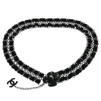 Chanel Black Velvet Belt 06A Small Good